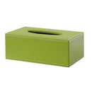 Kitchen Bathroom Rack Napkin Box Tissue Case Green Leather Dispenser, Stylish Home Decoration 9.84x5.51x3.74 inch