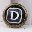 Vintage Cabinet Door Drawer Bin Dresser Handle Pull Knob Hardware Letter D