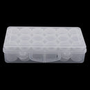 18pieces Storage Box Screw Lid Clear Containers for Beads Crafts Findings Small Items Keeping Supply 55x35mm packed in portable box