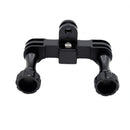 Double Dual Bracket Tripod Holder Handle Screw Mount Adapter for Gopro
