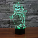 5V 3D Pumpkin Man LED Night Light 7 Colors Touch Switch Table Dest Lamp 0.5W