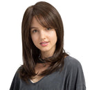 Fashion Women Synthetic Hair Cosplay Long Straight Layered Side Bangs Natural Wigs Costume Fancy Party Wigs Brown