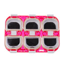 Magnetic Plastic Fish Hook Box Fishing Tackle Organizer Swivels Lures Holder 6 Compartments