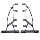 Galvanized Iron Durable Double Curtain Rod Bracket PACK OF 2PCS Dark Coffee