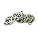 50Pcs Silver Alloy Filigree Vintage Living Tree of Life Jewelry DIY Charms Pendant Findings Jewelry Accessories 18x15mm