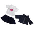 Dolls Clothes For 18' American Girl Our Generation My Life Doll T-Shirt Jeans Top Outfits Pleated Skirt Dress Up Accs