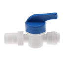 Tube Ball Valve Quick Connect Fitting 1/4-Inch Push in to 1/4-Inch Thread Connector Valve Start RO Water System