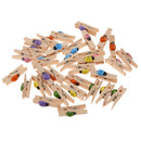 30 Pieces Cute Ladybird Wooden Clips Mini Nice Food Clip Kawaii Wood Paper Photo Pegs Clothespin Craft Decoration Clips Students DIY Tools