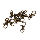10pcs Bronze Lobster Snap Trigger Swivel Clips Clasps Keychain Keyring 3.8cm