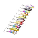 10Pcs Multicolored ABS Plastic VIB Fishing Lures Crankbait Tackle Hooks