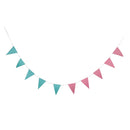 Fabric Triangle Pennant Banner Wedding Party Hanging Decor Pink And Green