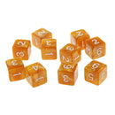 Pack of 10pcs Pearl Coffee D6 Six Sided Game Dice D&D TRPG Games Party Supplies Toys