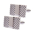 Men Fashion Stripe Rectangle Cufflinks Shirt Cuff Link For Wedding Bussiness