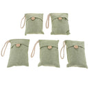 5 Pack x100g - Charcoal Deodorizer Odor Neutralizer Home & Car Freshener Bags, Bamboo Organic Activated Air Purifying Bags Green