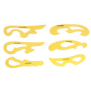 Set of 6 Drawing Curves Drafting Template Stencil Scales Sewing Tailor Craft