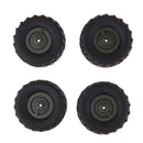 4pcs Rubber Tire Tyres with Wheels for WPL 1/16 Scale Army Truck Spare Parts