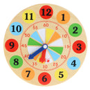 Multi-Color Wooden Time Learning Clock Toy School Learning Supplies for Kids