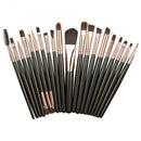 Set Of Leopard Print Makeup Brush Holder Case Organiser With Brushes Foundation Applicator Eye Lip Face Makeup Tool Beauty Supplies Black Brown