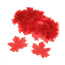 Pack of 100PCS Artificial Maple Leaf Autumn Fall Leaves Wedding Garden Decor Craft Projects Scrapbooking DIY Red