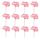 12pcs Happy Valentine's Day Cupcale Toppers Wedding Party Cake Decorations