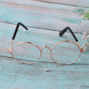 1/4 BJD Dolls Eyeglasses Sunglasses Eyewear for Salon Doll Golden Frame Vintage Style Accessories