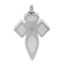 White Enamel Cross Cremation Jewelry Ash Urn Necklace Pendant Memorial Keepsake