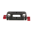 1/4'' 3/8'' Thread Rod Clamp Rail Block for 15mm Rod DSLR Rig Rail System Red