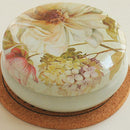 Fresh Floral Pattern Tea Sugar Biscuit Coffee Candy Storage Box Case Sealed Can Light Yellow