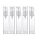 10ML Clear Empty Refillable Airless Pump Cream Lotion Bottle Cosmetic Container Fine Mist Spray Bottle, Pack of 5