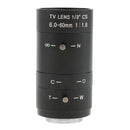 CCTV Industrial Camera Varifocal 6-60mm Manual IRIS Zoom CS Mount Lens Format 1/3'' (Black)
