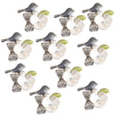 10 Pieces Bird Crystal Pearl Rhinestone Button Flatback Hair Bow DIY Craft Decoration