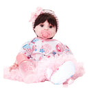 20inch Realistic Reborn Doll with Short Hair & Printed Dress Sleeping Playmate