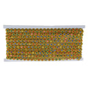 9.1 Meters Flower Shape Crystal Beaded Chain Ribbon Trim Wedding Embellishment for Sewing Craft Gold