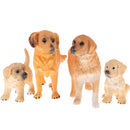 4pcs Lifelike Dog Model, Pet Animal Figurines, Kids Toy Desktop Ornaments