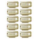 Synthetic Straight Texture Hair Extension Snap Clips Hair Decor Head Accessory 32mm Beige PACK OF 10PCS