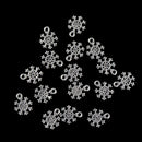 100pcs Tibet silver Snowflake Charm Bracelet Pendant Necklace beads Xmas Jewelry Findings