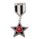 Fashion Trendy WesternNavy Design Star Pattern Dangle Retro Popular Unisex Brooch Pin Jewelry Cool Accessories