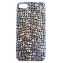 Glitter Silver Holographic Crocodile Pattern Phone Back Cover Case for iPhone 7