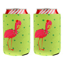1 Pair Flamingo Stubby Beer Bottle Tin Can Cooler for Party Favor Decoration