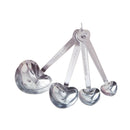 Pack of 4 Romantic Metal Heart Shape Measure Spoon Teaspoon Wedding Favor