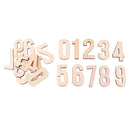 10 Pieces Natural Blank Wood Wooden Numbers Shape Pieces for Kids Arts Crafts DIY Educational Toys