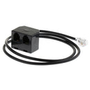 Telephone RJ9 Male to 2 Female 4P4C Connector Adapter Splitter Extension Cable (25cm/08ft)