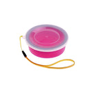 Silicone Camping Folding Cup Collapsible Trip Outdoor Travel Tool Rose Red