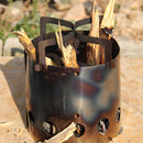 Outdoor Portable Lightweight Camping Wood Stove Furnace Picnic BBQ Cooking Wind Screen