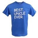 Men Fashion Clothing Best Uncle Ever Family Day Birthday Saying Slogan Half Sleeves T-shirt Dark Blue XL