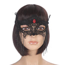 Gothic Black Lace Half Face Dangle Tassel Fox Design Mask Carnival Masquerade Eyemask Lady Fashion