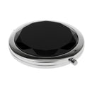 Portable Round Makeup Mirror Overall Viewing Detail Makeup Travel Accessory Beauty Supplies Cosmetic Tool Black