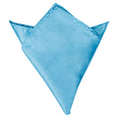 Mens Party Fashion Clothing Accessory Pocket Square Satin Hanky Handkerchief Hanky Light Blue 8.5 Inch