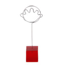 Red Cube Base Card Picture Memo Photo Clip Holder Palm Shape Wire Clip