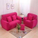 Fashionable 3-Seater Sofa Covers Couch Protector Elastic Spandex Washable Slipcover Home Hotel Office Sofa Decor Rose Red
